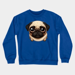 Delightful Pug Design Crewneck Sweatshirt